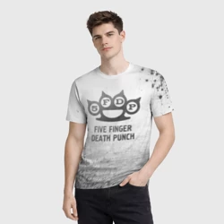 Мужская футболка 3D Five Finger Death Punch - white gradient - фото 2