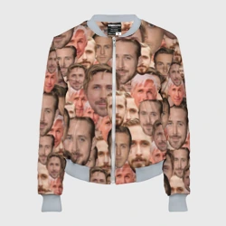 Женский бомбер 3D Лица Райана Гослинга