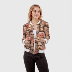 Женский бомбер 3D Лица Райана Гослинга - фото 2