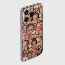Чехол для iPhone 15 Pro силиконовый с защитой камеры Лица Райана Гослинга - фото 2
