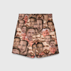 Детские спортивные шорты 3D Лица Райана Гослинга