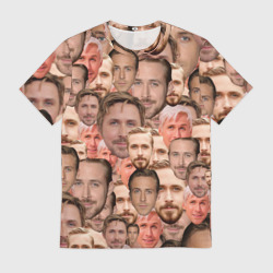 Мужская футболка 3D Лица Райана Гослинга