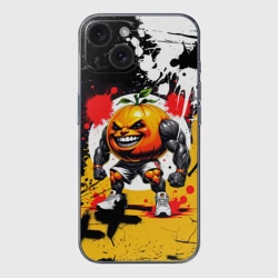 Чехол для iPhone 15 силиконовый с защитой камеры Итальянские мемы Udin Din Din Dun