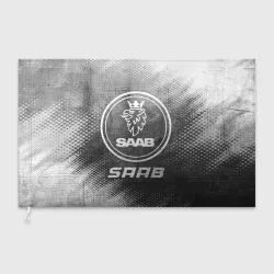 Флаг 3D Saab - grey gradient