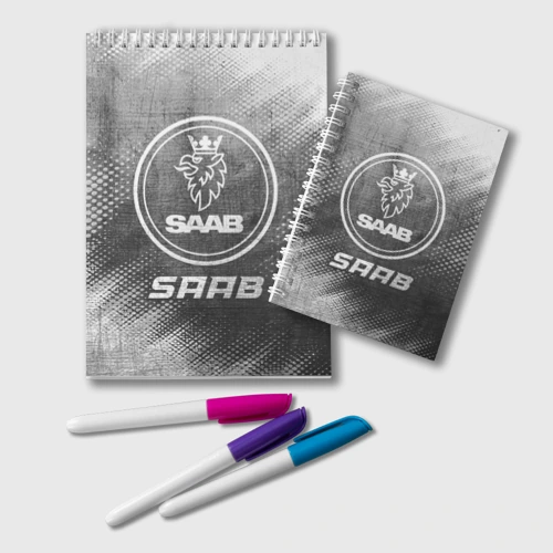 Блокнот Saab - grey gradient