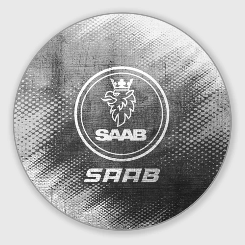 Круглый коврик для мышки Saab - grey gradient