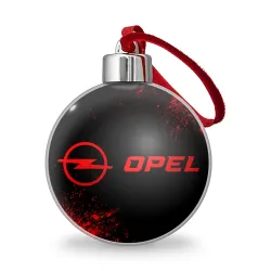 Ёлочный шар Opel - red gradient по-горизонтали
