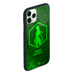 Чехол для iPhone 11 Pro Max матовый Tomb Raider - green gradient - фото 2