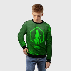 Детский свитшот 3D Tomb Raider - green gradient - фото 2
