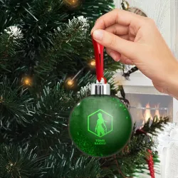 Ёлочный шар Tomb Raider - green gradient - фото 2