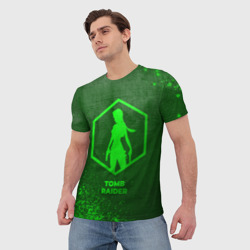 Мужская футболка 3D Tomb Raider - green gradient - фото 2