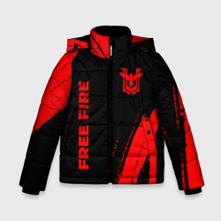 Зимняя куртка для мальчиков 3D Free Fire - red gradient вертикально