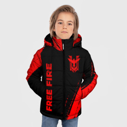 Зимняя куртка для мальчиков 3D Free Fire - red gradient вертикально - фото 2
