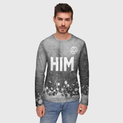 Мужской лонгслив 3D HIM - grey gradient посередине - фото 2