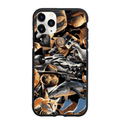 Чехол для iPhone 11 Pro Max матовый Итальянские мемы брайнрот