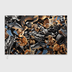 Флаг 3D Итальянские мемы брайнрот 