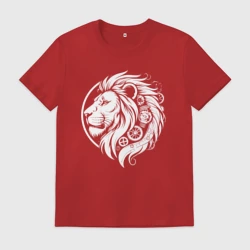 Мужская футболка хлопок Лев механический