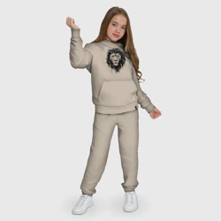 Детский костюм с толстовкой хлопок Лев черной краской - фото 2