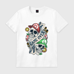 Мужская футболка хлопок Mario game over