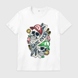 Мужская футболка хлопок Mario game over