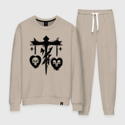 Женский костюм хлопок Весы с черепами