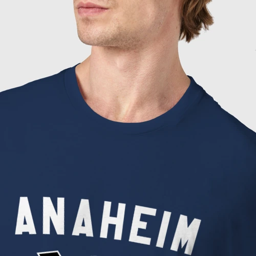 Мужская футболка хлопок с принтом Anaheim Ducks team NHL, фото #4