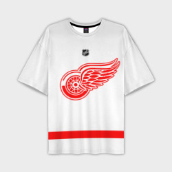 Мужская футболка oversize 3D Detroit Red Wings white