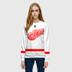 Женский свитшот 3D Detroit Red Wings white - фото 2