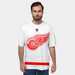 Мужская футболка oversize 3D Detroit Red Wings white - фото 2