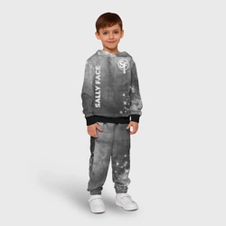 Детский костюм с толстовкой 3D Sally Face - grey gradient вертикально - фото 2