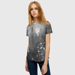 Женская футболка 3D Sally Face - grey gradient вертикально - фото 2