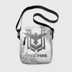 Сумка через плечо 3D Free Fire - white gradient