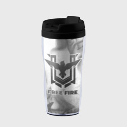 Термокружка-непроливайка Free Fire - white gradient
