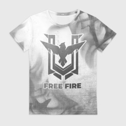 Женская футболка 3D Free Fire - white gradient