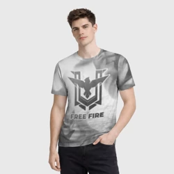 Мужская футболка 3D Free Fire - white gradient - фото 2
