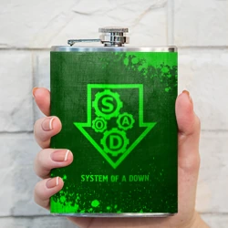 Фляга System of a Down - green gradient - фото 2