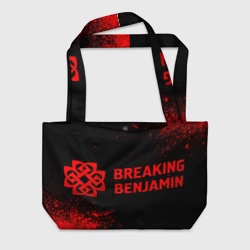 Пляжная сумка 3D Breaking Benjamin - red gradient по-горизонтали