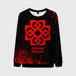 Мужской свитшот 3D Breaking Benjamin - red gradient