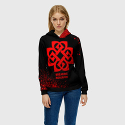Женская толстовка 3D Breaking Benjamin - red gradient - фото 2