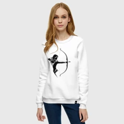 Женский свитшот хлопок Девушка стрелец  - фото 2
