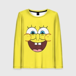 Женский лонгслив 3D Спанч Боб улыбка