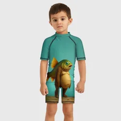 Детский купальный костюм 3D Трипи тропи рыба мем - фото 2