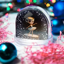 Игрушка Снежный шар Балерина Капучино, мем, Ballerina Cappuccina - фото 2