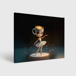 Холст прямоугольный Балерина Капучино, мем, Ballerina Cappuccina