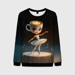 Мужской свитшот 3D Балерина Капучино, мем, Ballerina Cappuccina