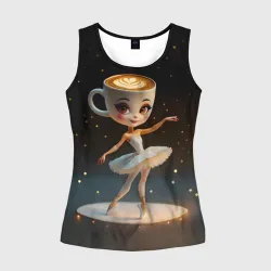 Женская майка 3D Балерина Капучино, мем, Ballerina Cappuccina
