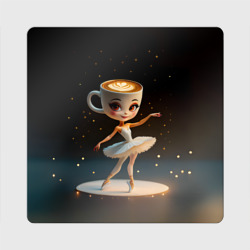 Магнит виниловый Квадрат Балерина Капучино, мем, Ballerina Cappuccina