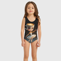 Детский купальник 3D Балерина Капучино, мем, Ballerina Cappuccina