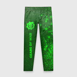 Детские леггинсы 3D Gears of War - green gradient по-вертикали