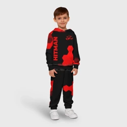 Детский костюм с толстовкой 3D Hitman - red gradient вертикально - фото 2